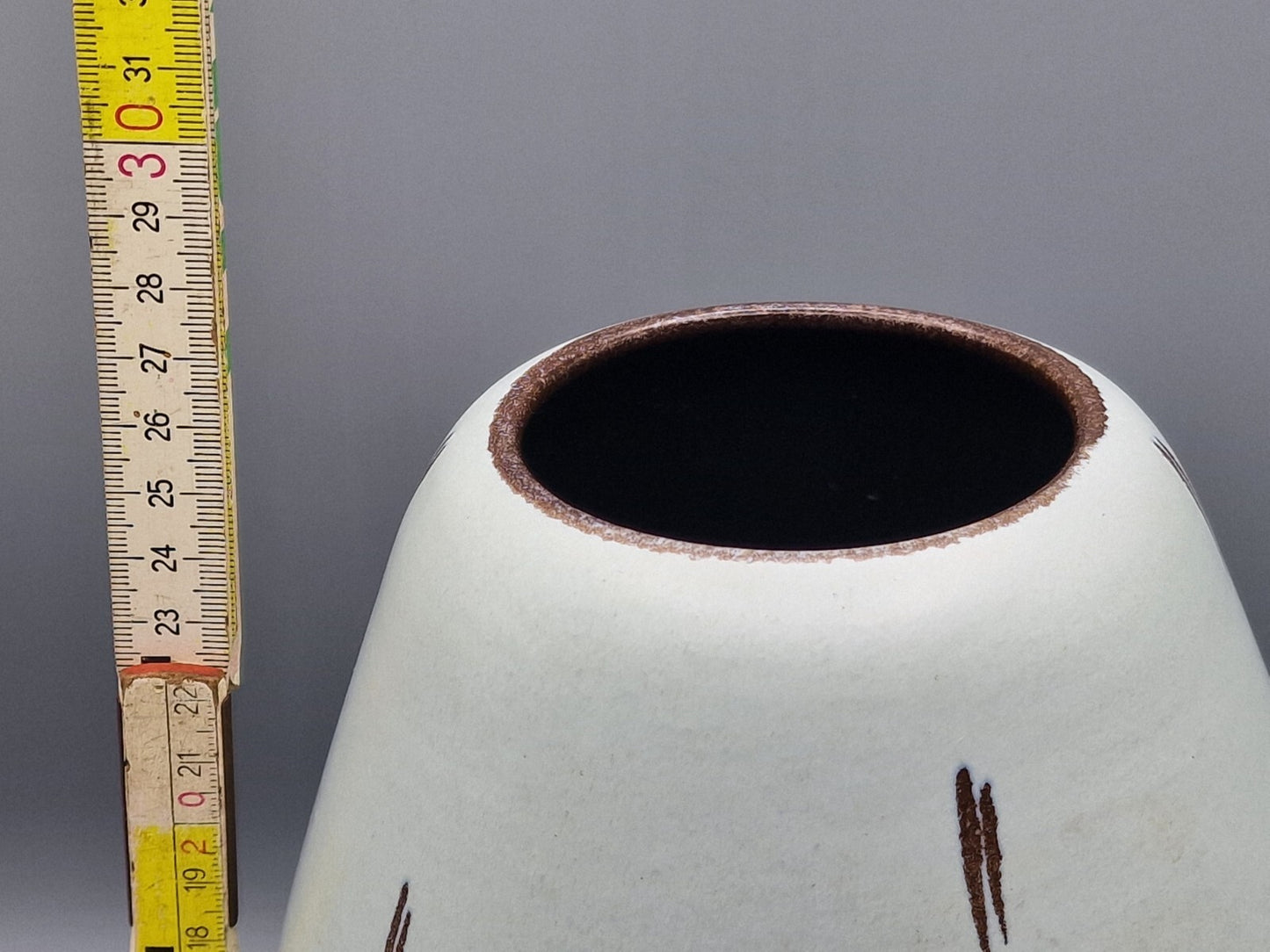 Tonvase 27cm Mint Antiquität Keramik Vase Vintage Deko