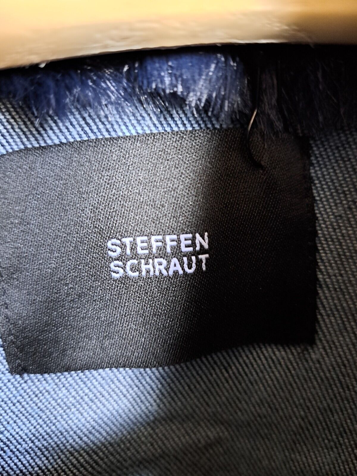 Jeansjacke elastische Ware Fellimitat-Kragen