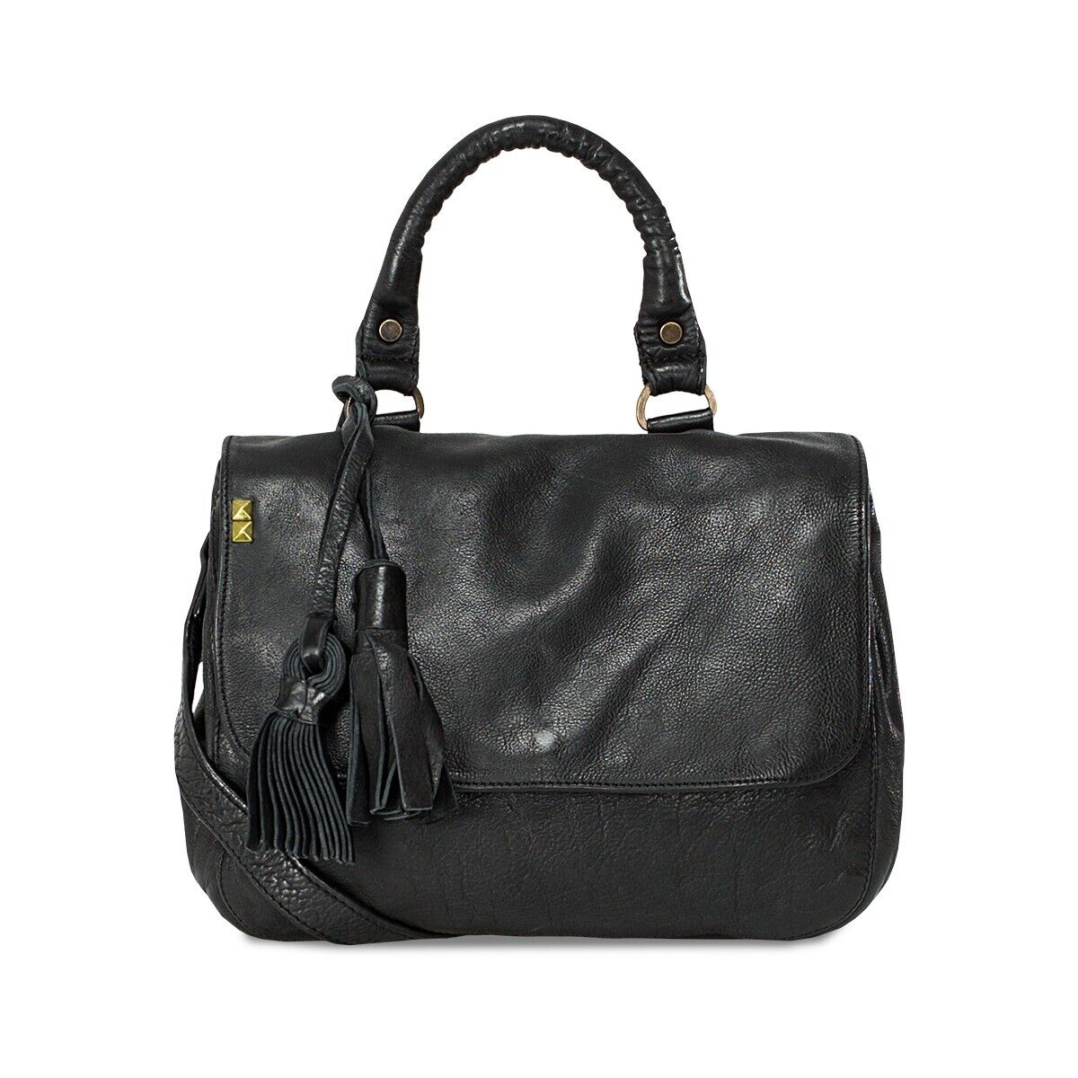 Desiderius Basic Aemilia Schwarz Handtasche, Damentasche, UVP: 89,95€, Leder