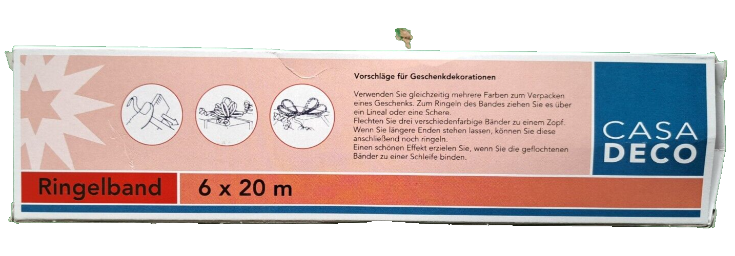 Casa Deco, Ringelband 6x20 Meter, verschiedene Farben