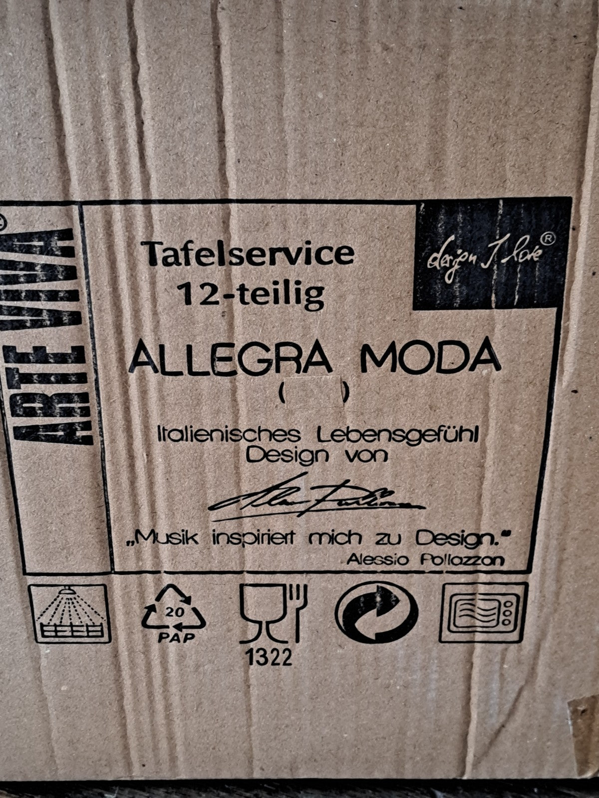 Arte Viva Tafelservice 12-teilig, Allegro Moda