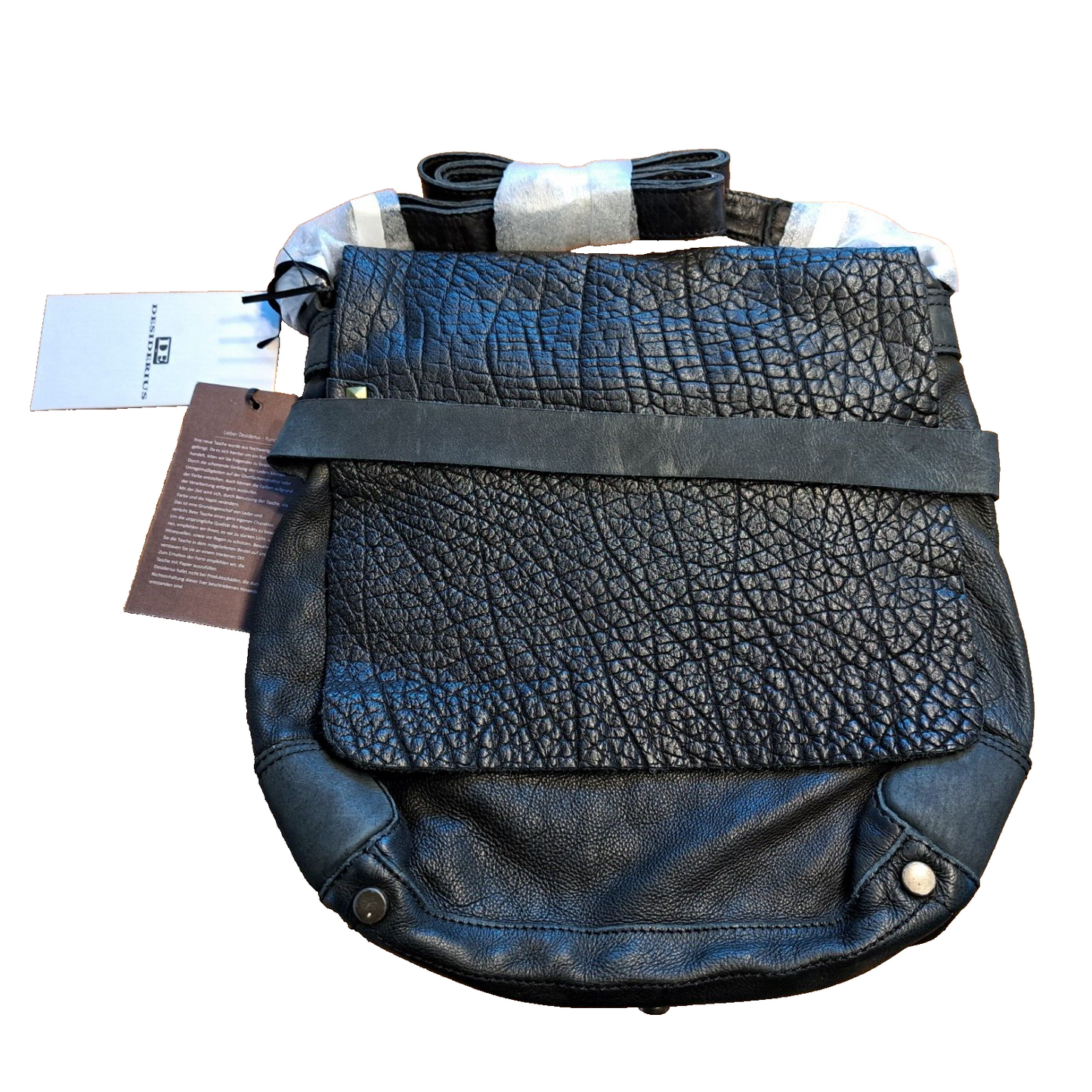 Desiderius Basic Cypress Schwarz Handtasche, Männertasche, Echtleder, UVP: 120€
