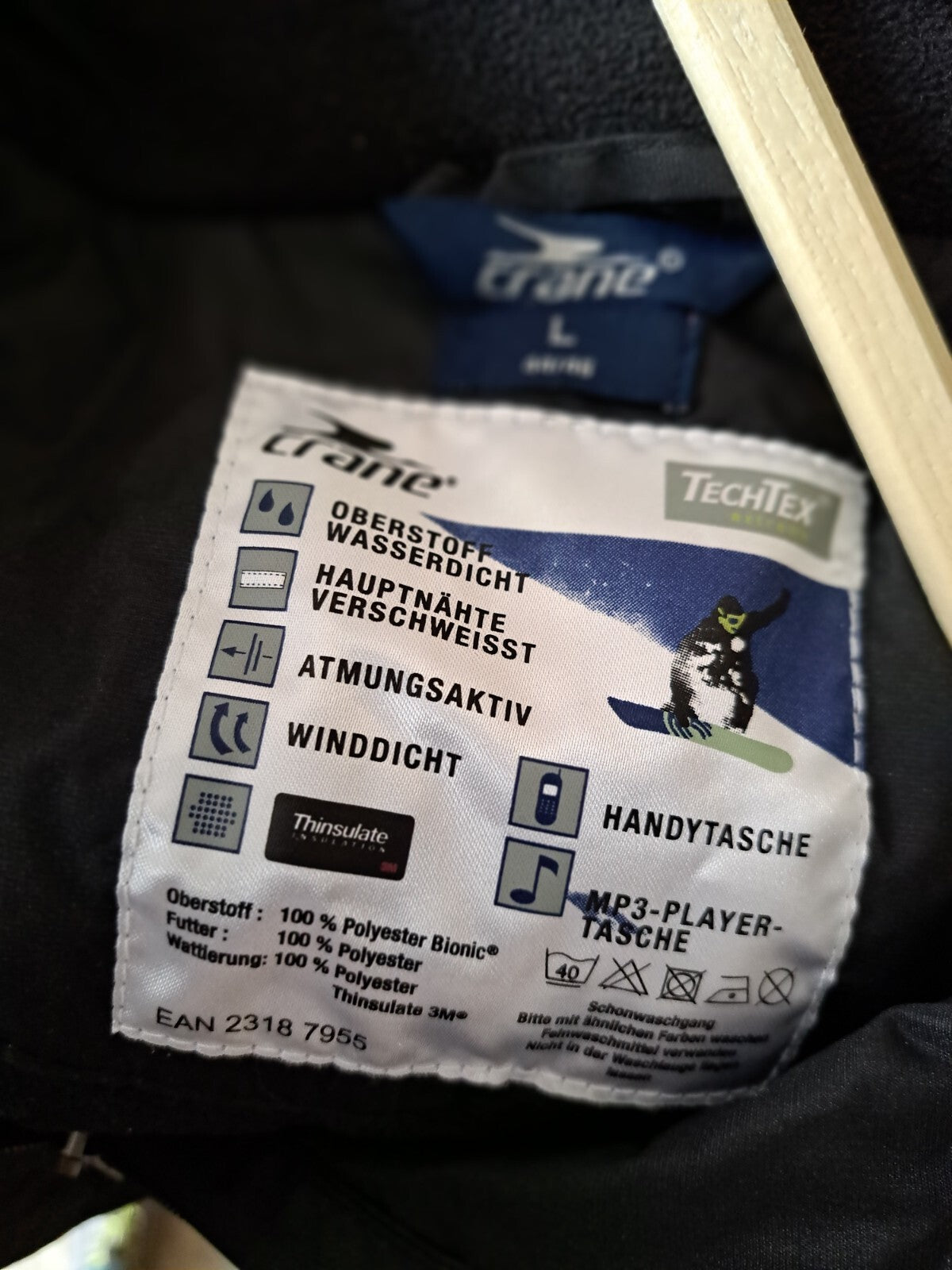 Crane TechTex, Skijacke, Größe L