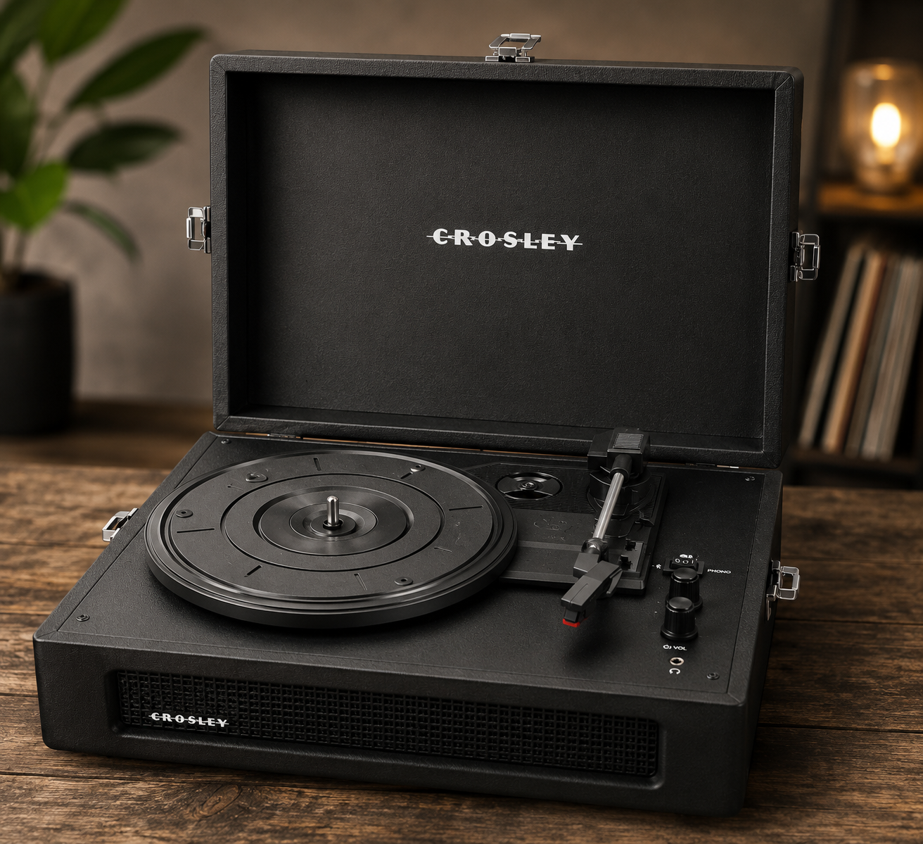 Crosley Voyager Plattenspieler Bluetooth Koffer Retro 3-Speed AUX Schwarz o.N.A6