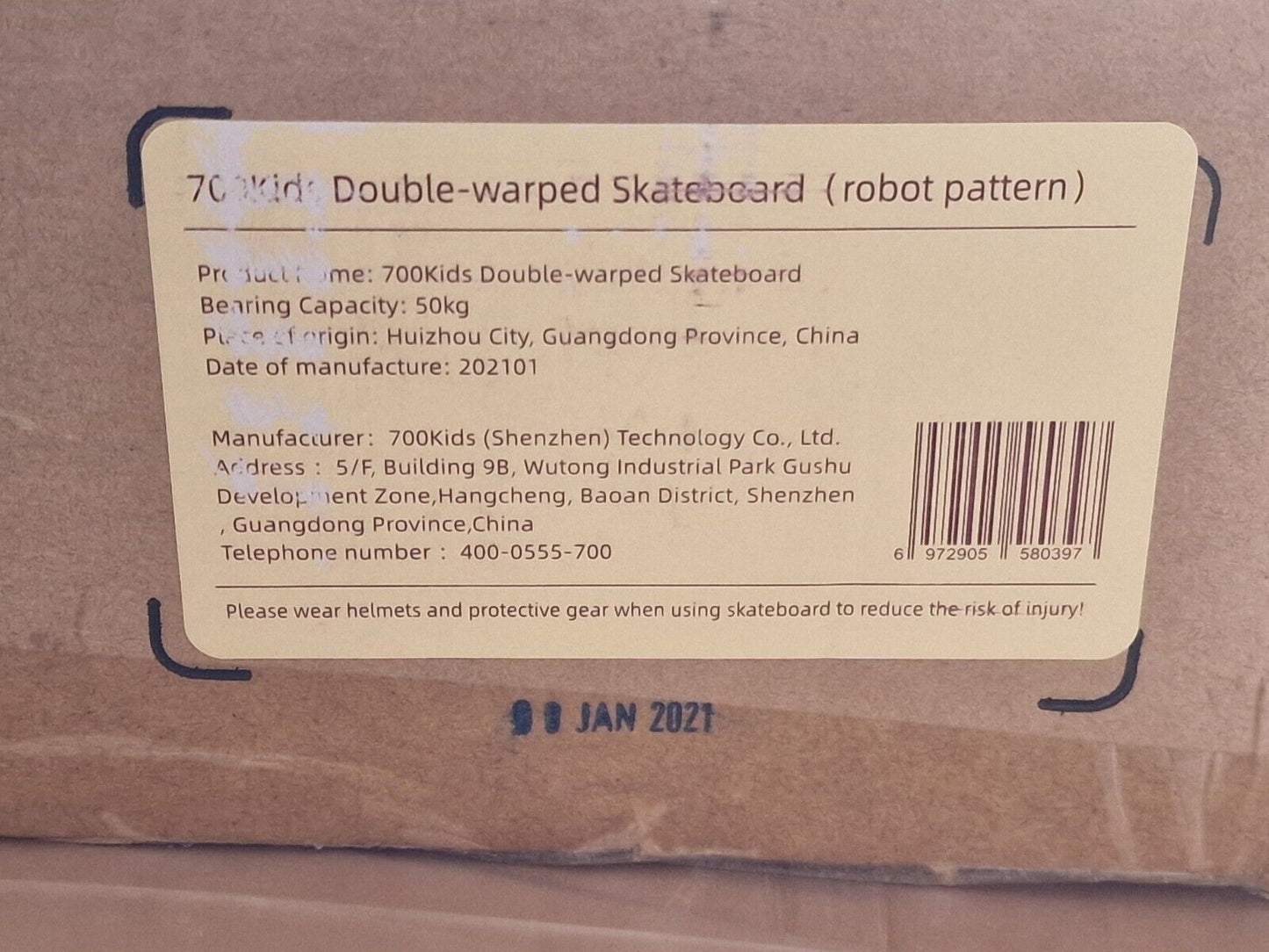 Doppeltes Robot Monkey Warped Skateboard 700Kids