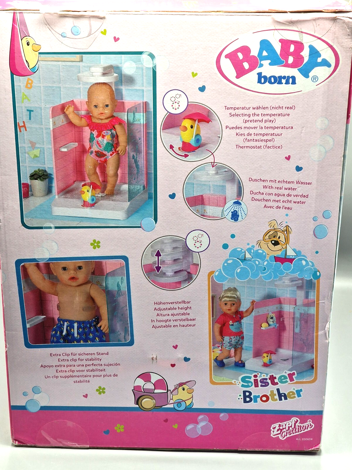 BABY born Bath Begehbare Dusche, mit Wasser befüllbar