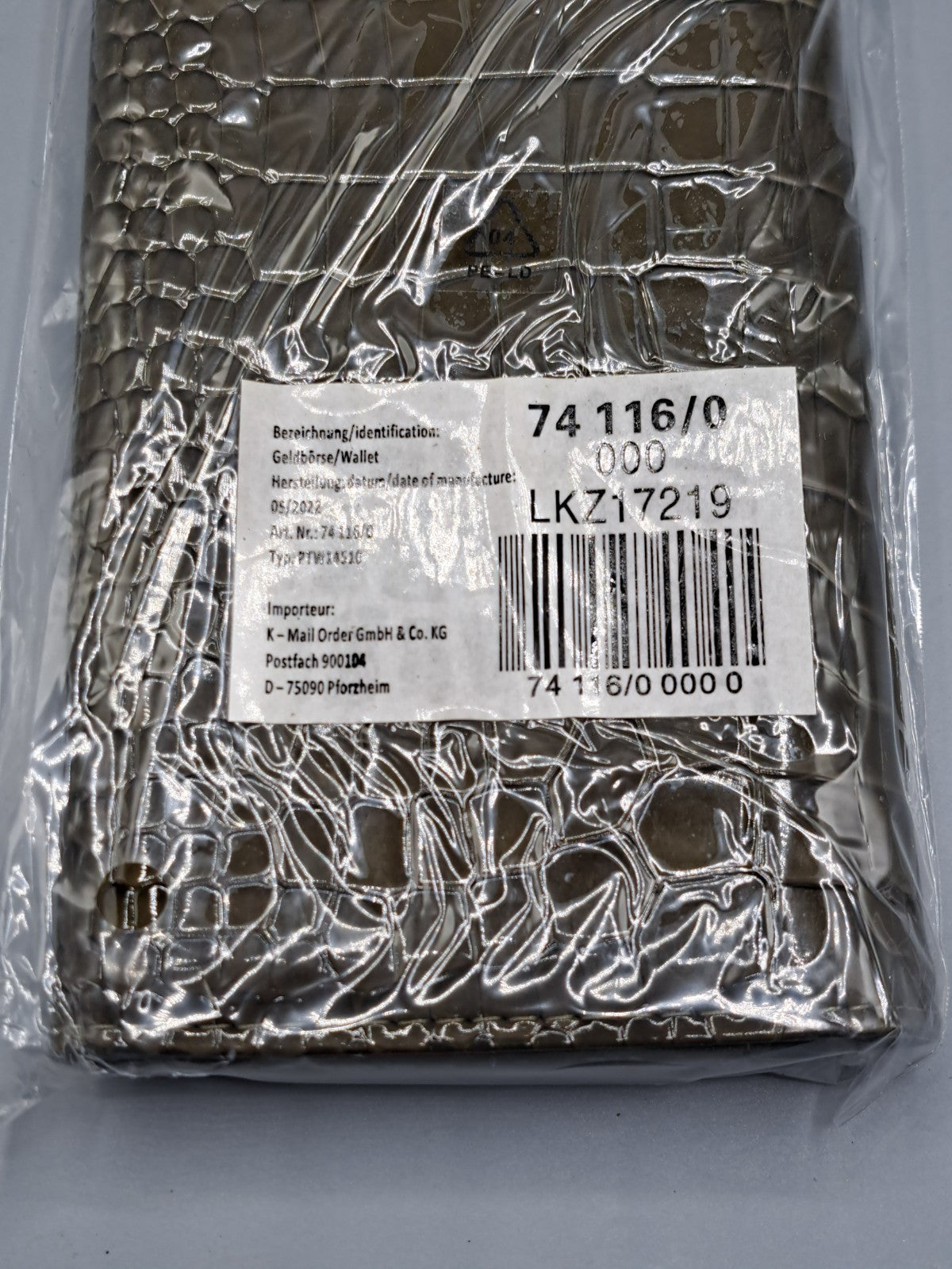 Geldbörse, Damen, 20 cm, Reißverschluss, Knopf