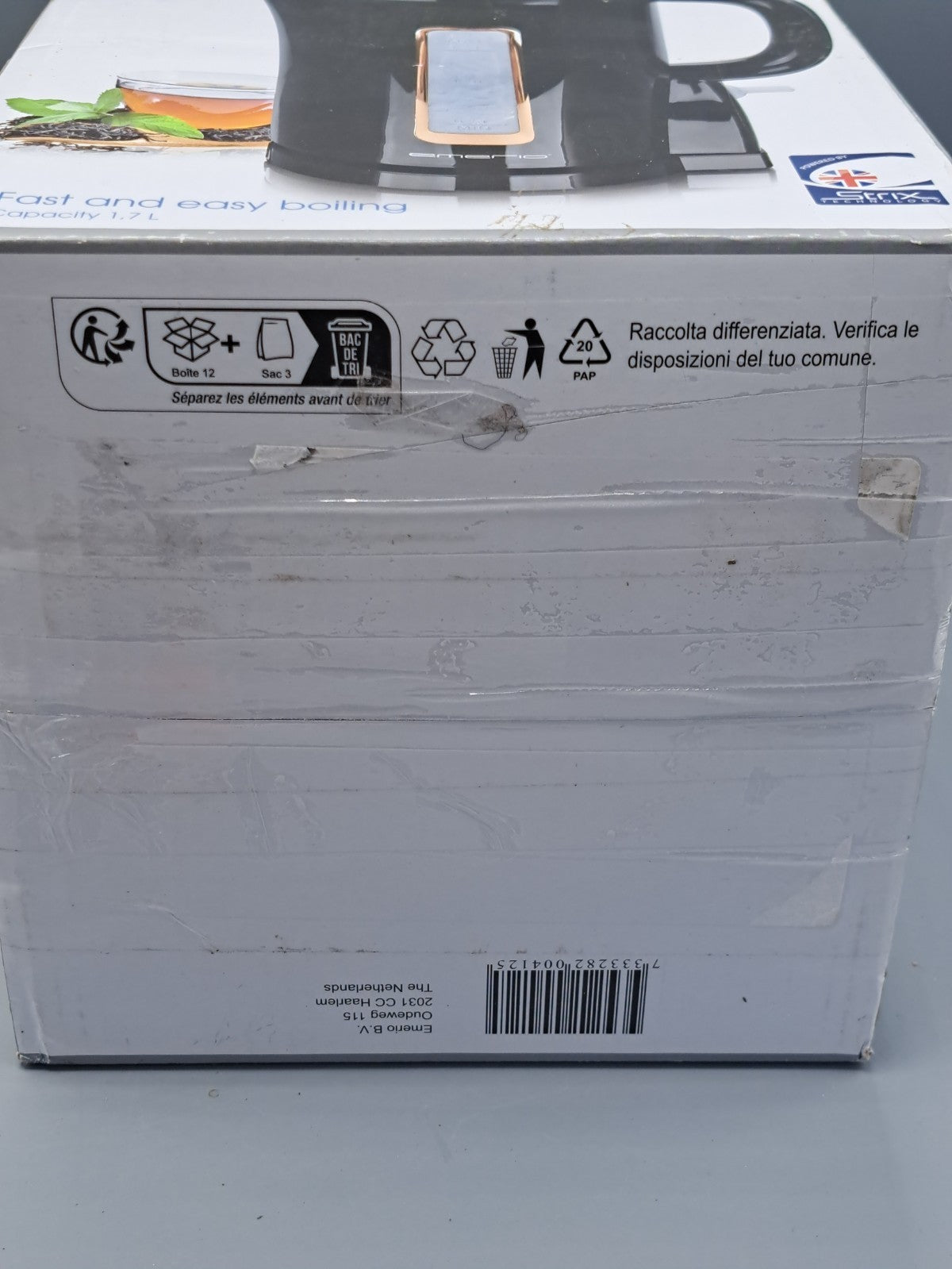 Emerio Wasserkocher WK-125130, schwarz, 1,7 Liter, 2200 Watt, mit Kunststoffgehä