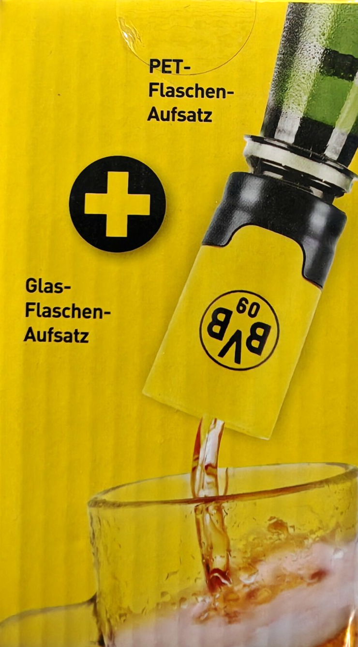 BVB Taste Hero Borussia Dortmund Bier Flaschenaufsatz Glas PET Fanartikel C4