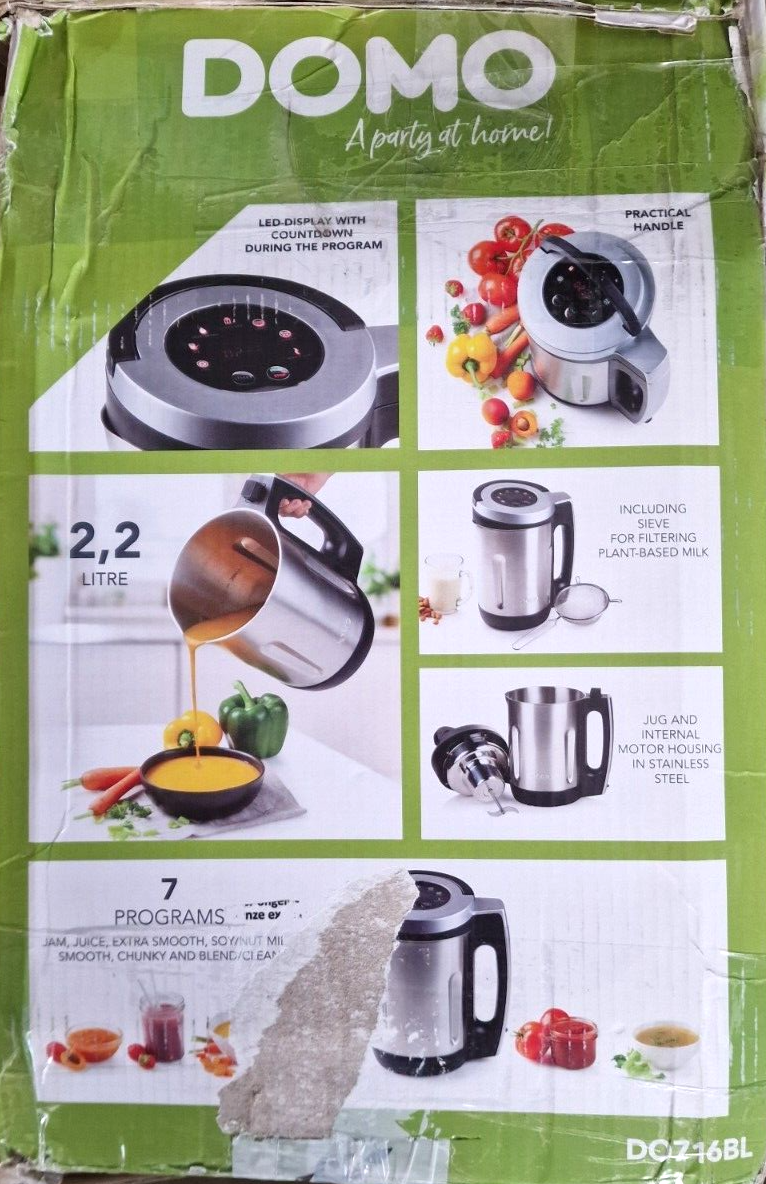 DOMO Suppenkocher - 2,2 L - 7 Programme DO716BL