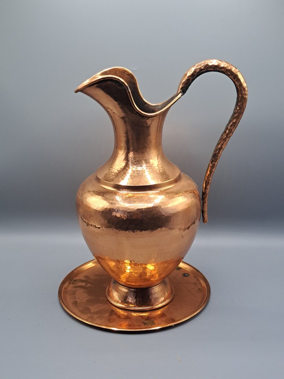Kupfer Weinkaraffe, Wasserschänke, 31 cm hoch