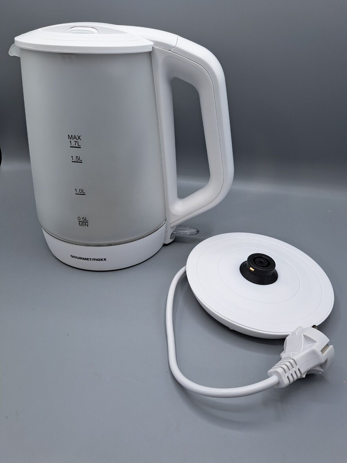 GOURMETmaxx Glas-Wasserkocher mit Frostglas-Design 1,7 Liter