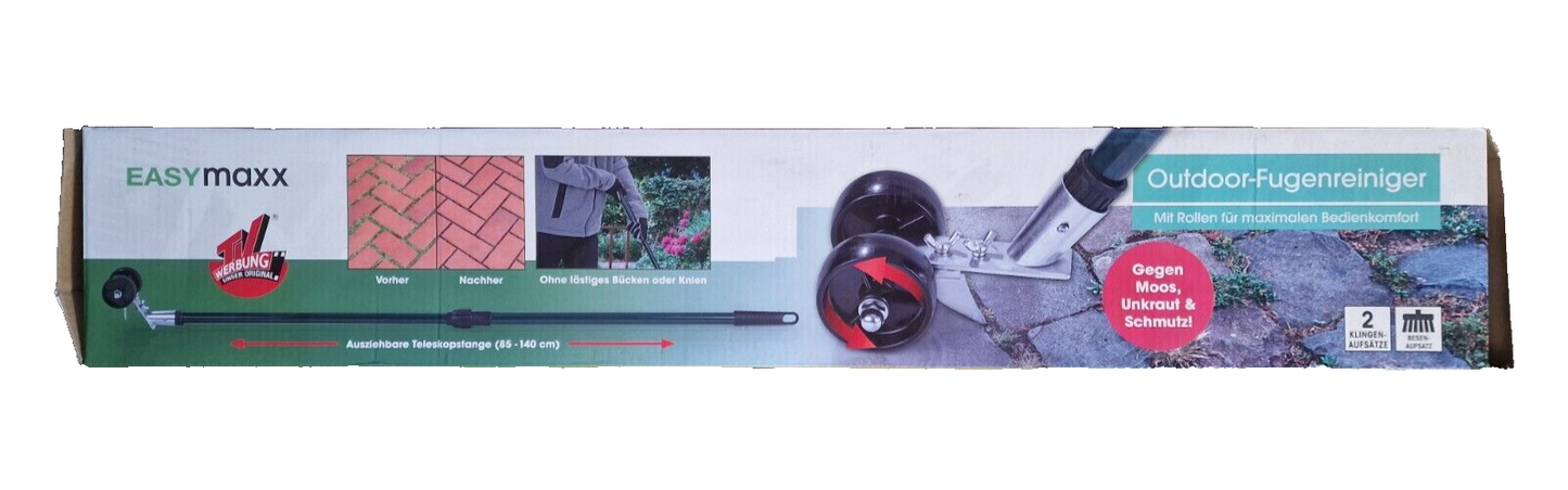 EASYmaxx Fugenreiniger Outdoor - Anpassbare Teleskopstange