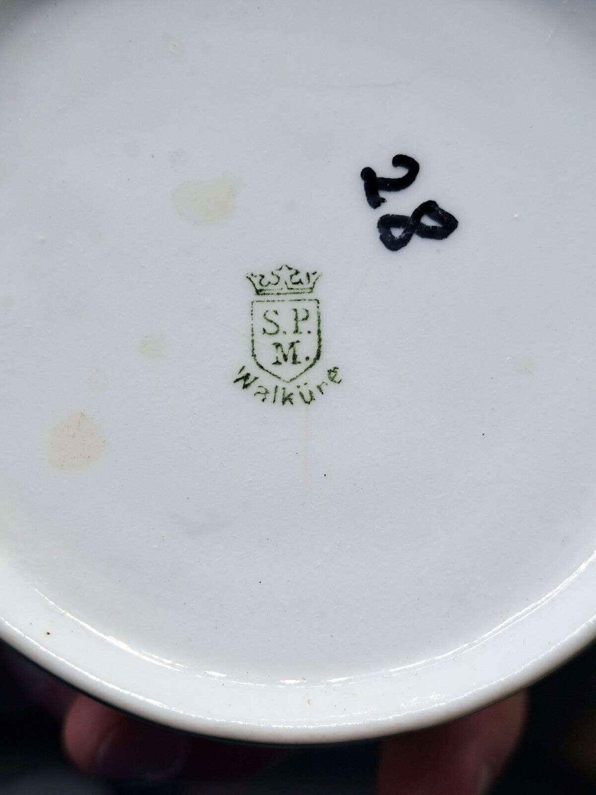 Walküre Porzellan, Komplett-Set Kaffeegedeck, Grün, Antiquität