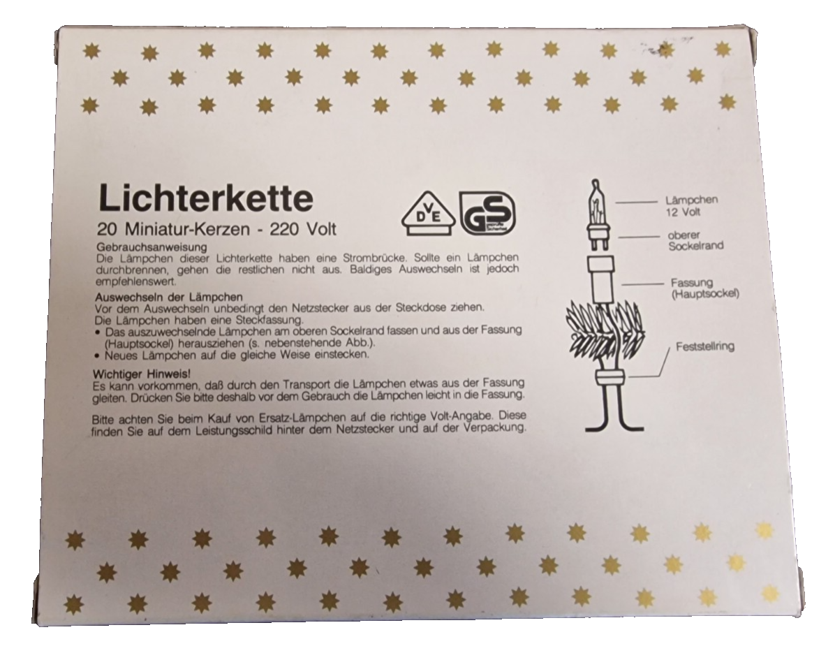 Lichterkette mit 20 Kerzen