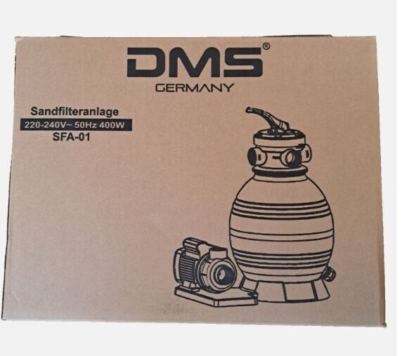 DMS® Sandfilteranlage SFA-01 Poolfilter 10200 l/h Filteranlage für bis zu 20 kg