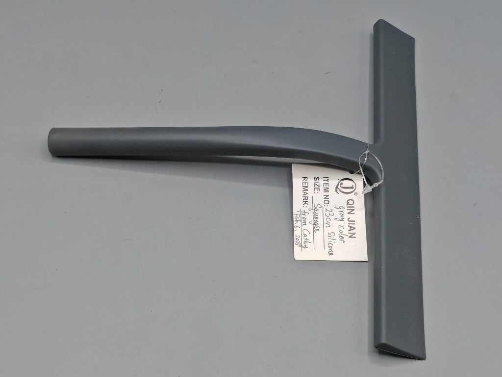 Silikon Wischer, Abzieher 23 cm mit Halterung Grau