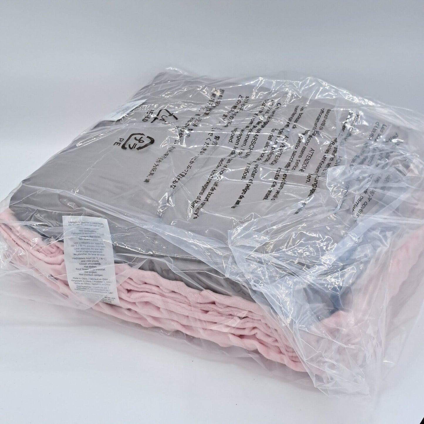 Amazon basic Gewichtsdecke 91,4cmx121,9 Grau mit Überzug Rosa