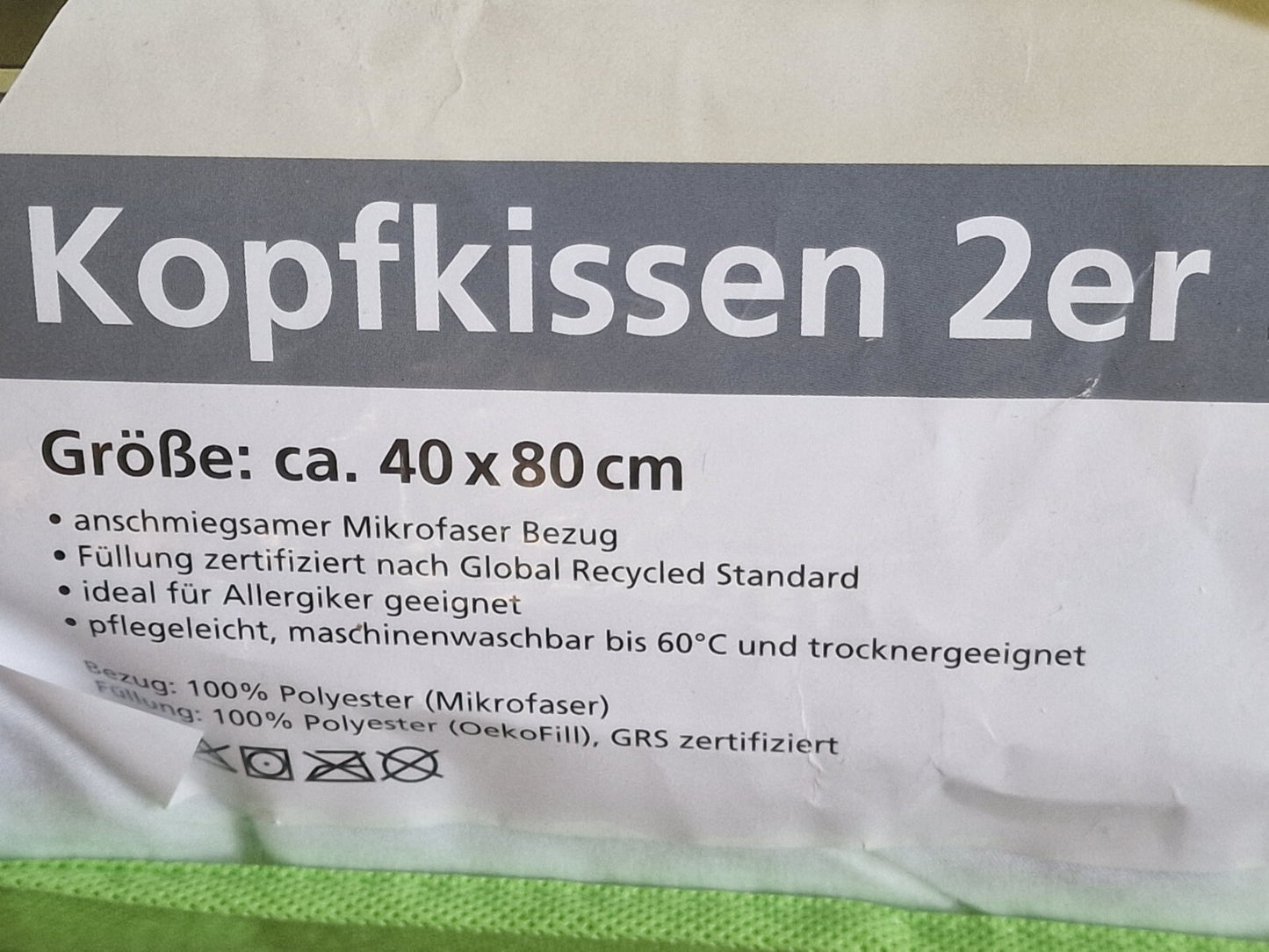 KBT Bettwaren, Kopfkissen 2er Pack, 40x80