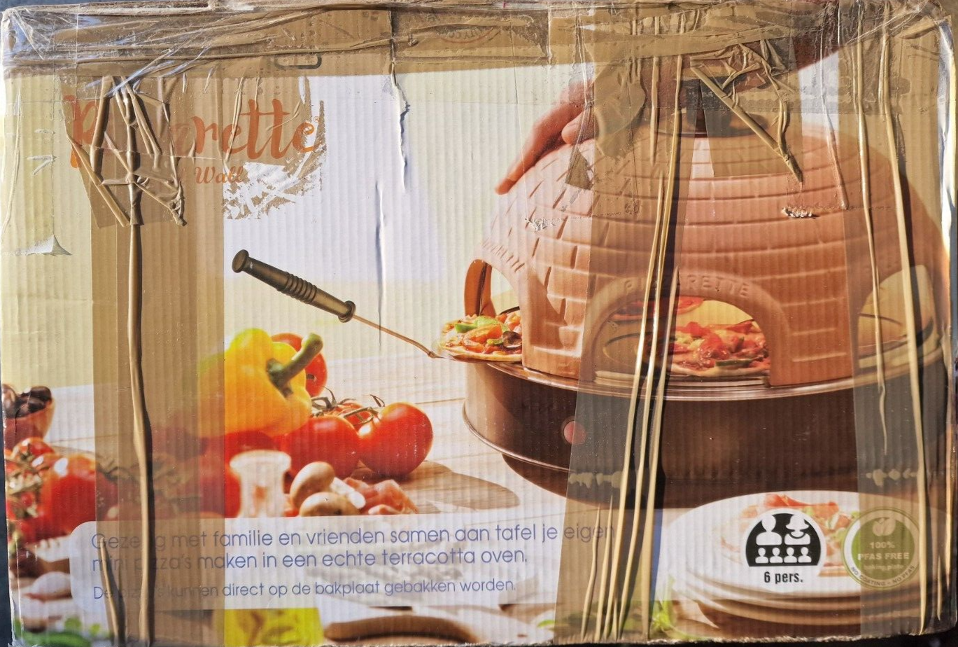 Emerio Pizzaofen PIZZARETTE das Original handgemachte Terracotta Tonhaube