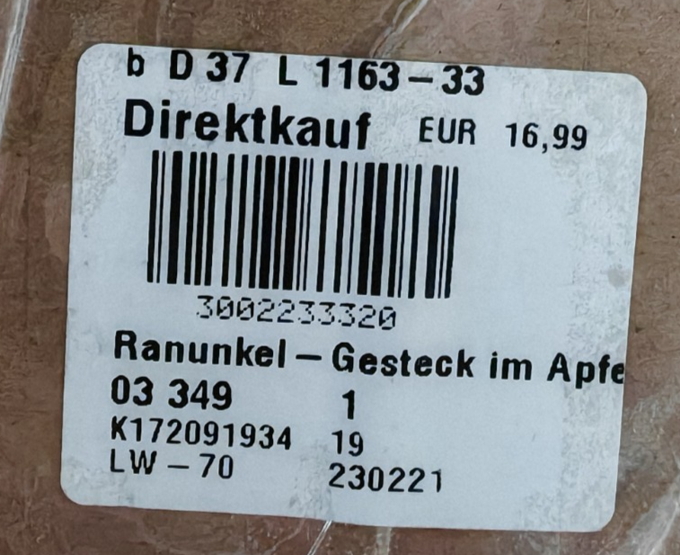 Kunstblumen Gesteck im grünen Apfel Rosen Pink Rosa Tischdeko 30 cm E7