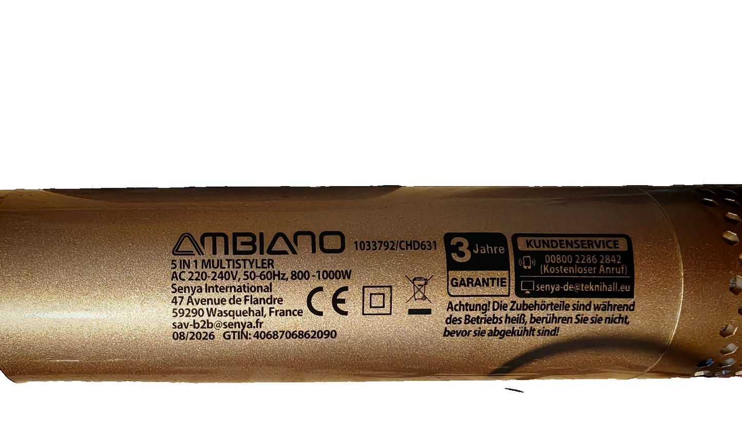 Ambiano 5in1 Multistyler Haarstyler Lockenstab Glätteisen Warmluftstyler Set