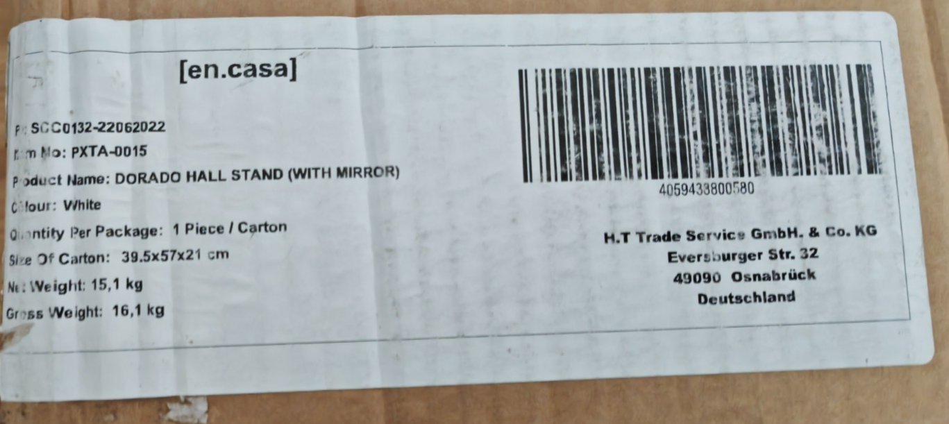 en.casa Nachttisch Baboo 42 x 43,5 x 29 cm