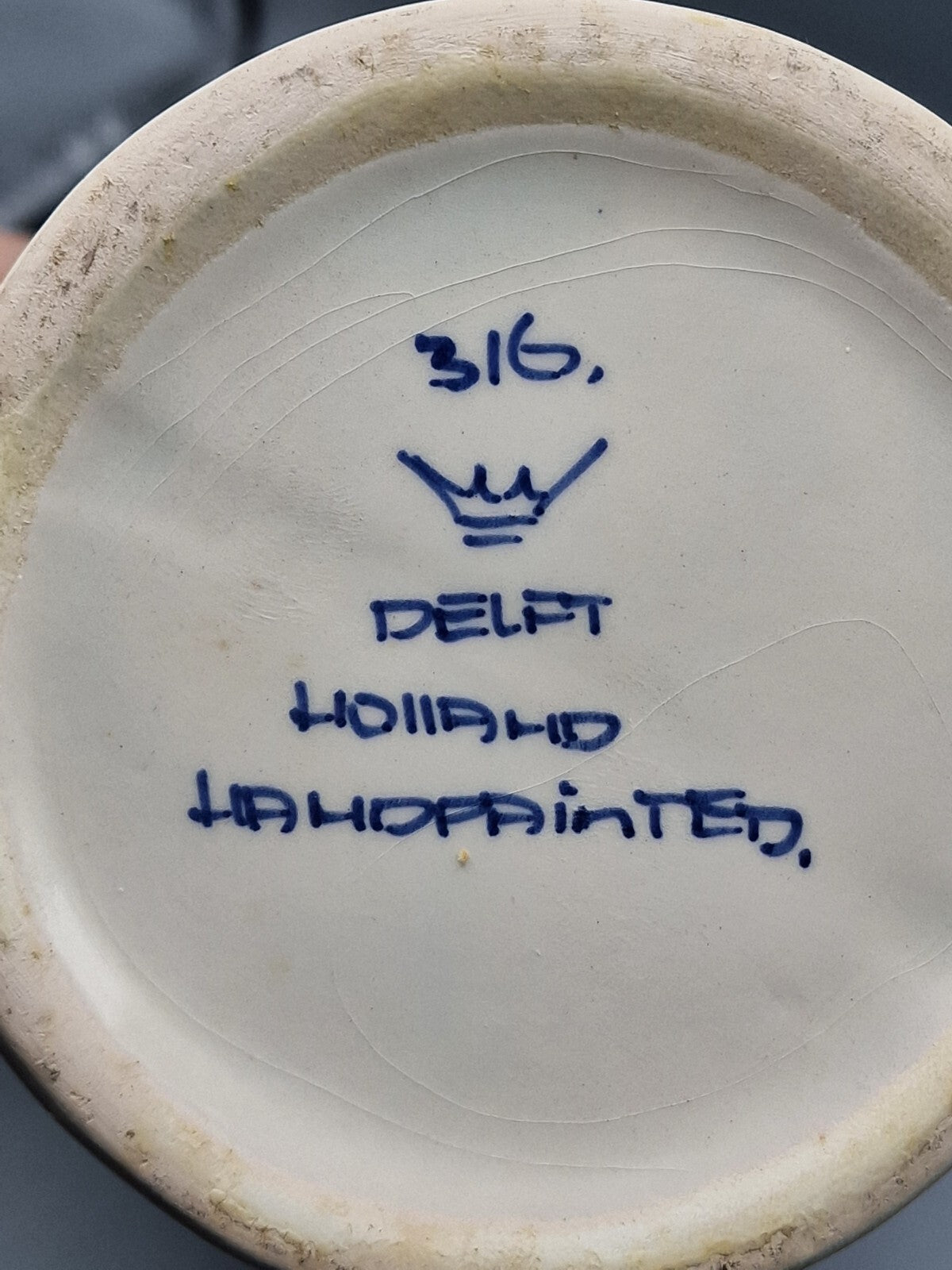 Delft Holland Porzellan, Vase, Handbemalt, 35 cm