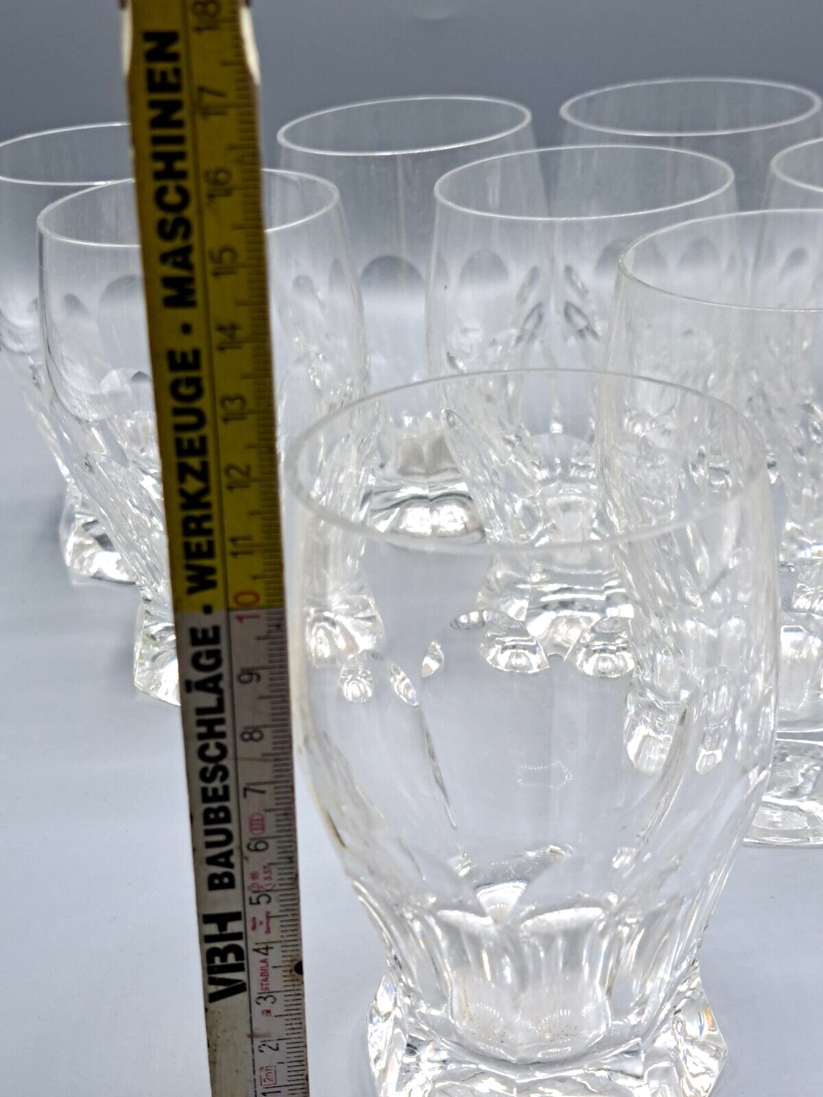 Antiquität, Gläser, Trinkgläser, 12 Teilig