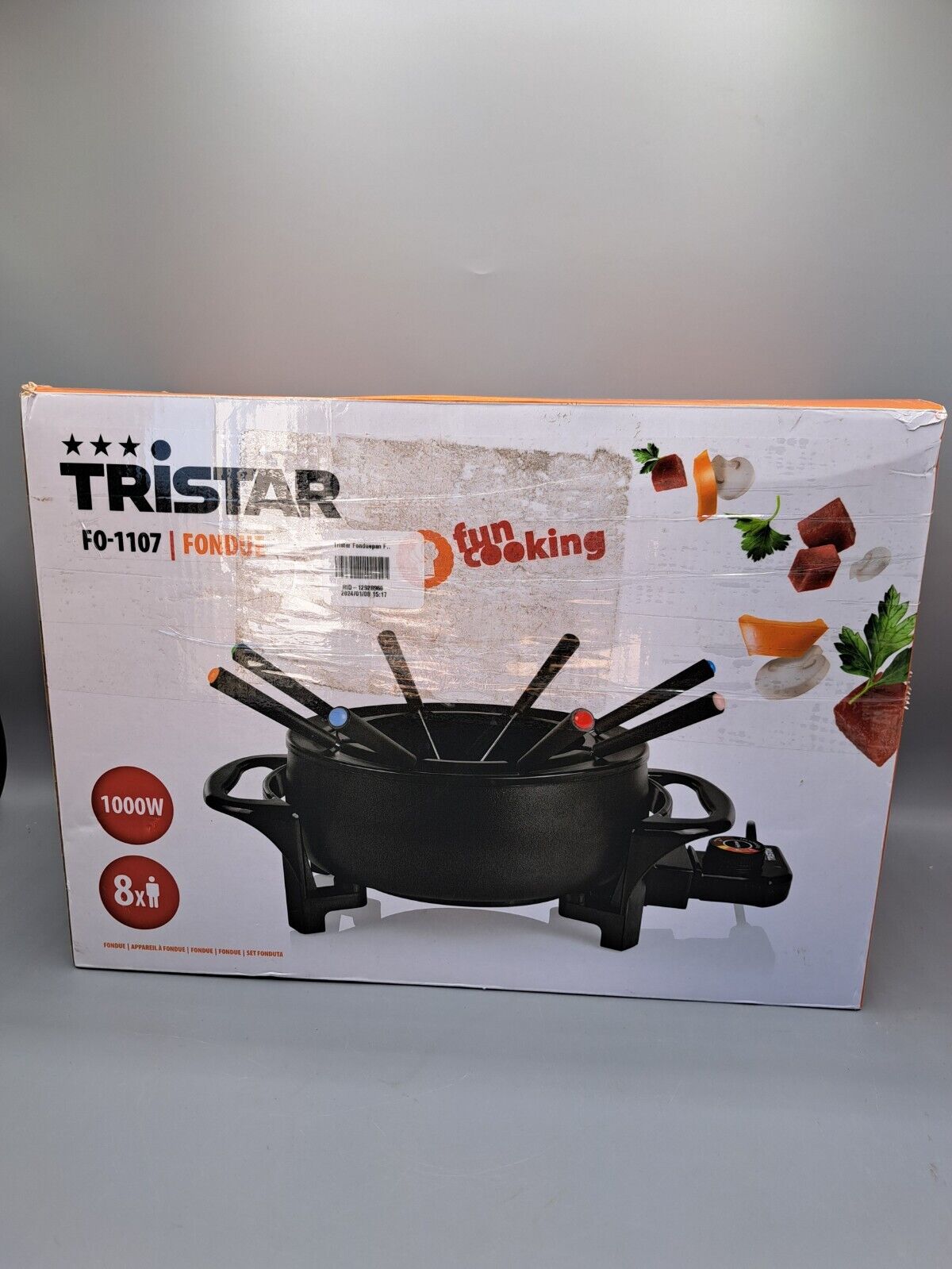 TRISTAR elektrisches Fondue Set bis 8 Personen schwarz 1,5 Ltr 1000 W Antihaft