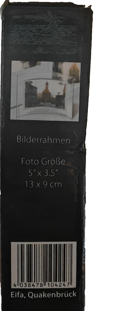 Bilderrahmen Glas 13x9 cm Fotorahmen geschwungen transparent Tischrahmen Deko E1