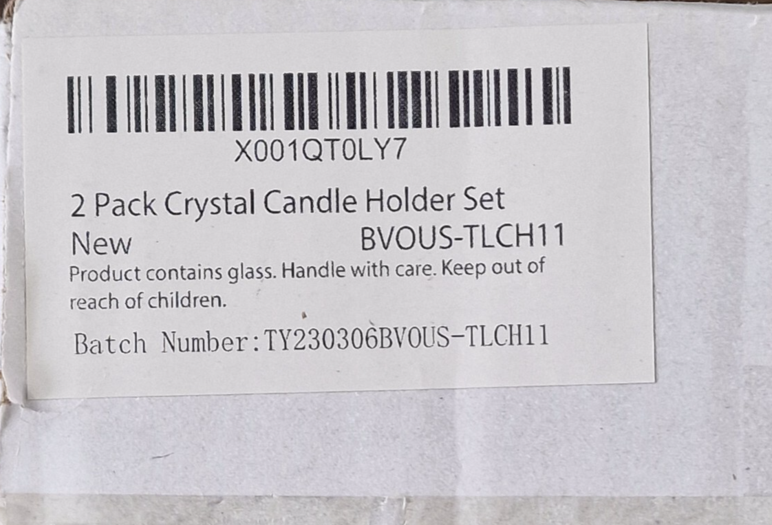 2 Pack, Kristallglas Kerzenständer
