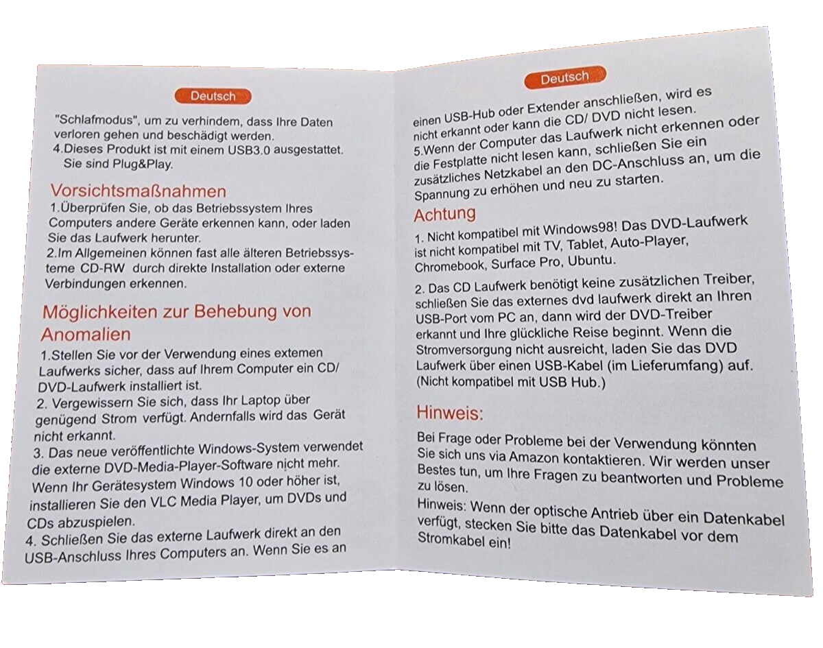 Multipurpose External CD/DVD Laufwerk