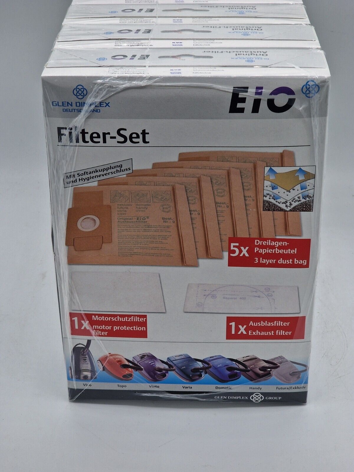 5x Glen Dimplex EiO Filter Set 45120119