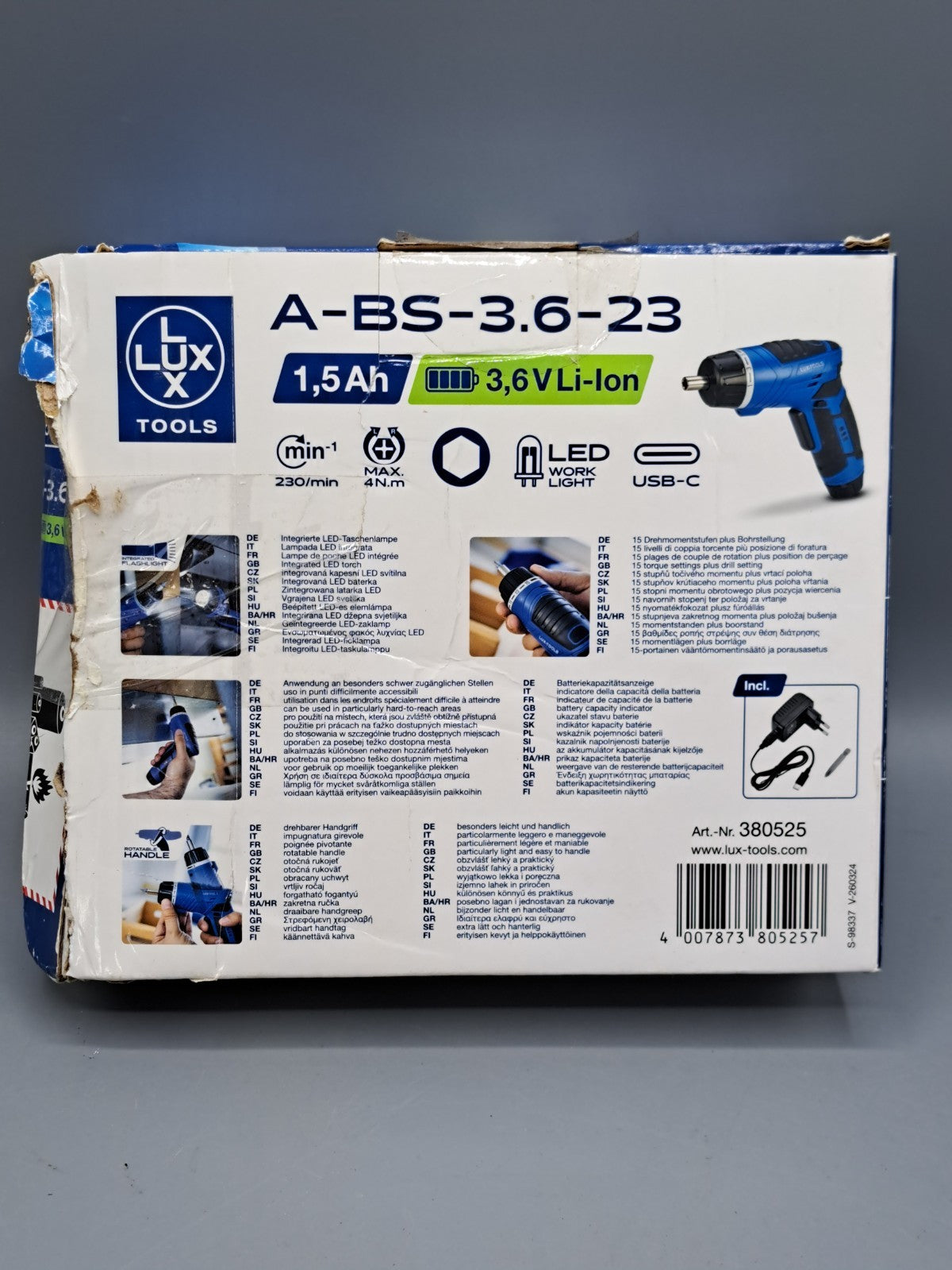 LUX Akkuschrauber 3,6 V A-BS-3.6-23