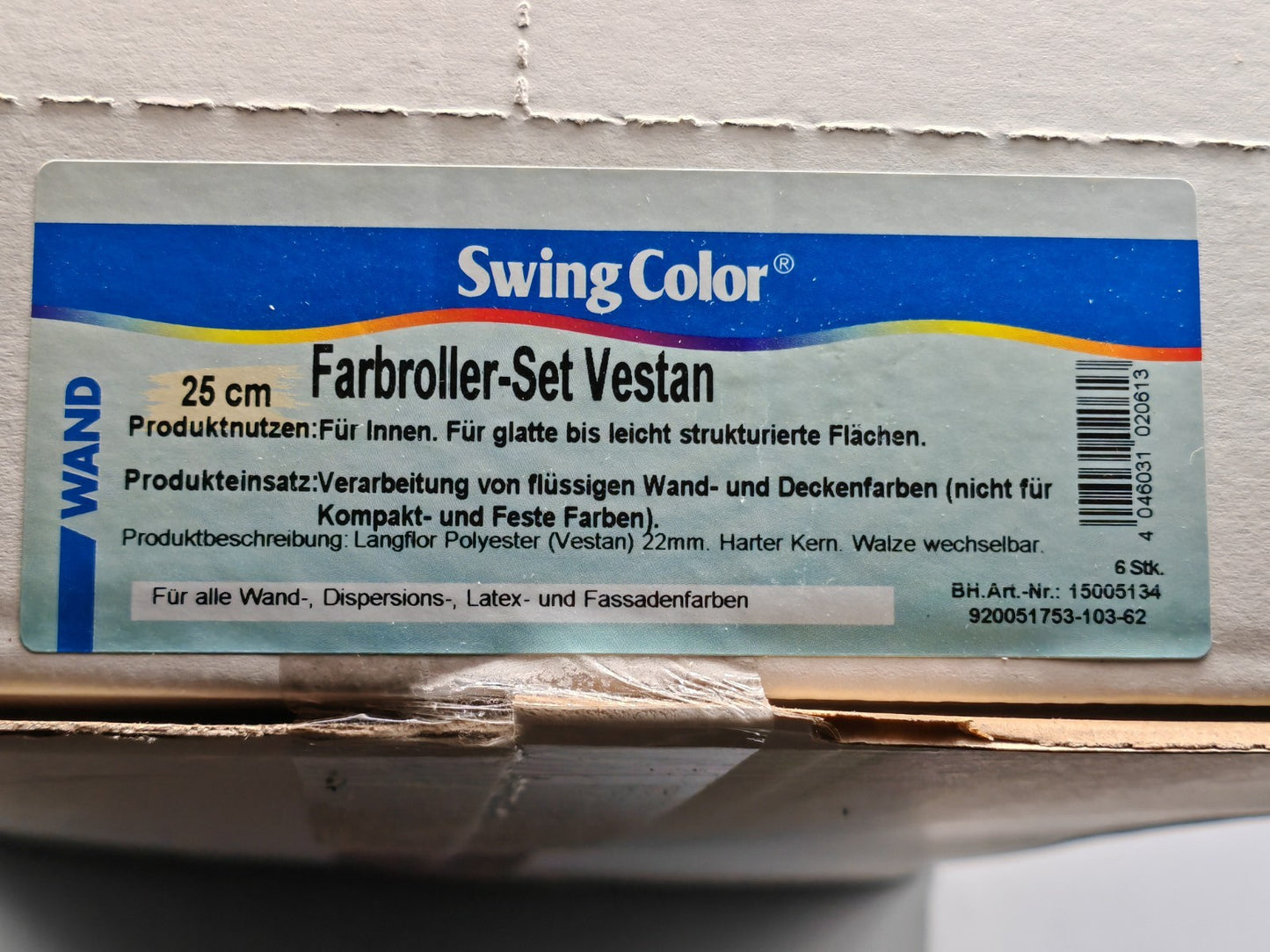 Swing Color Farbroller Set 25cm Vestan Malerrolle Farbwalze Lackierrolle B1