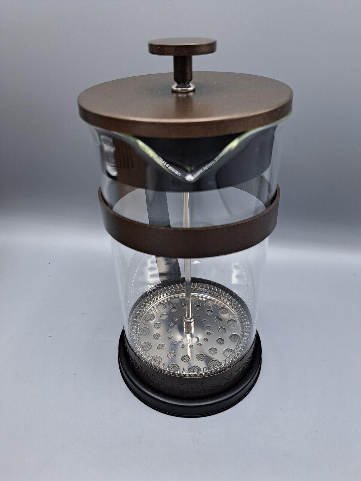 Navaris French Press Glas, Retro, 1000ML Braun