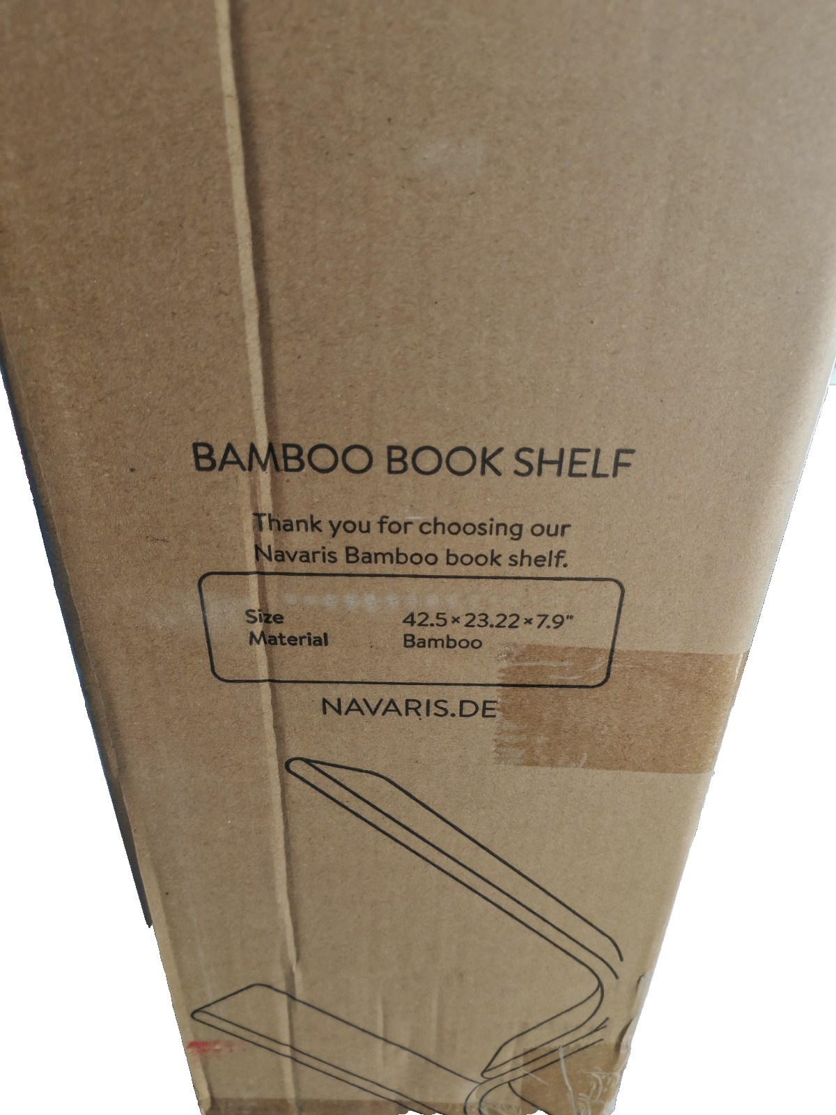 Navaris Bücherregal Bambus 108x59x20cm Standregal Holz