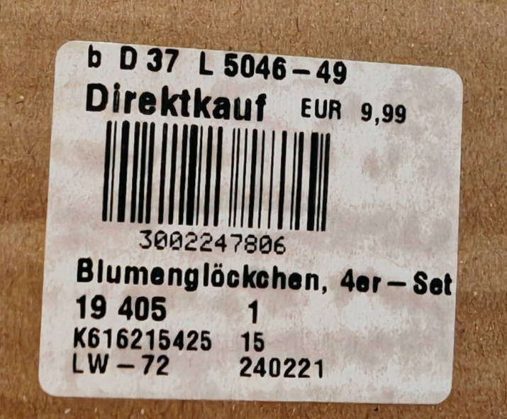 My Flair Blumenglöckchen 4er Set Keramik Blumen Anhänger Frühlingsdeko C6