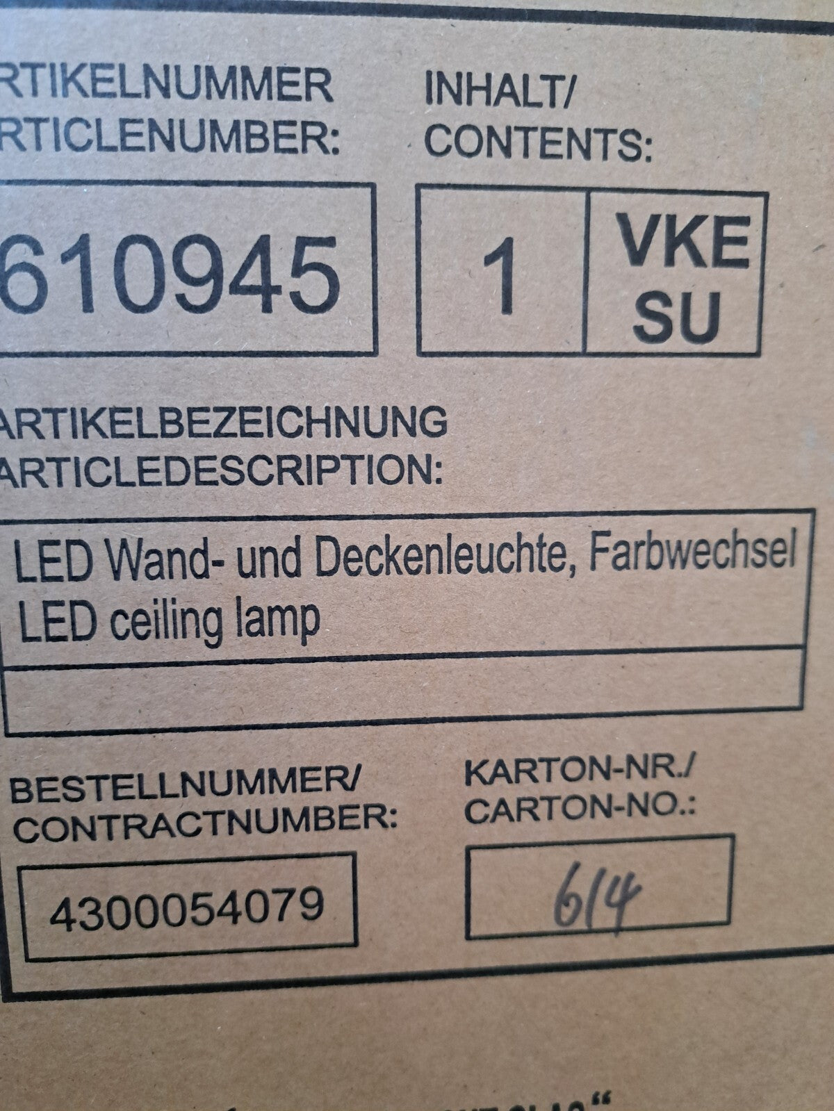 Tchibo TCM LED Decken- & Wandleuchte RGB Farbwechsel mit Fernbedienung