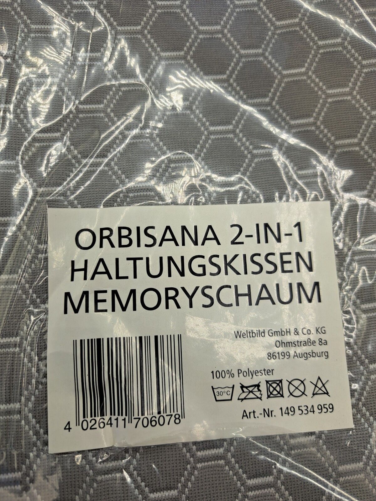 Orbisna 2-in-1 Haltungskissen Memoryschaum