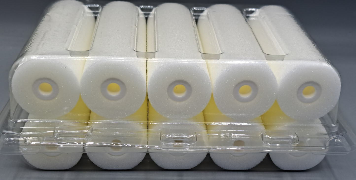 10x Schaumstoff Lackierwalzen 11cm Farbrollen Malerrollen Lackwalzen B1