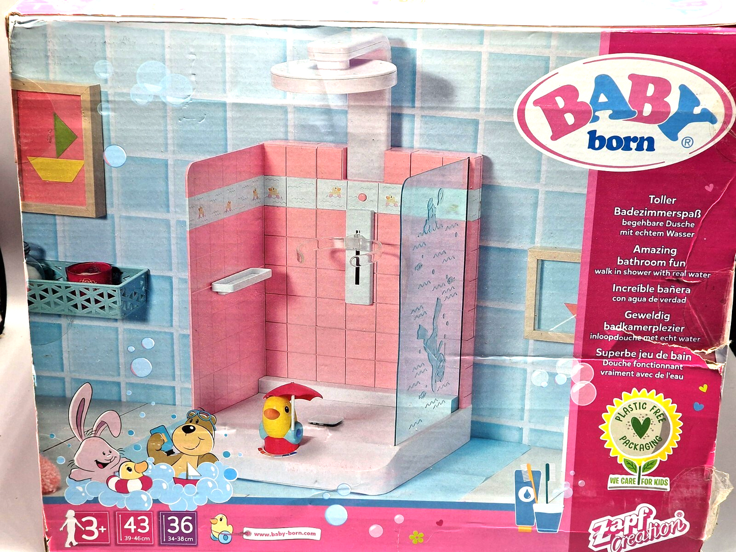 BABY born Bath Begehbare Dusche, mit Wasser befüllbar