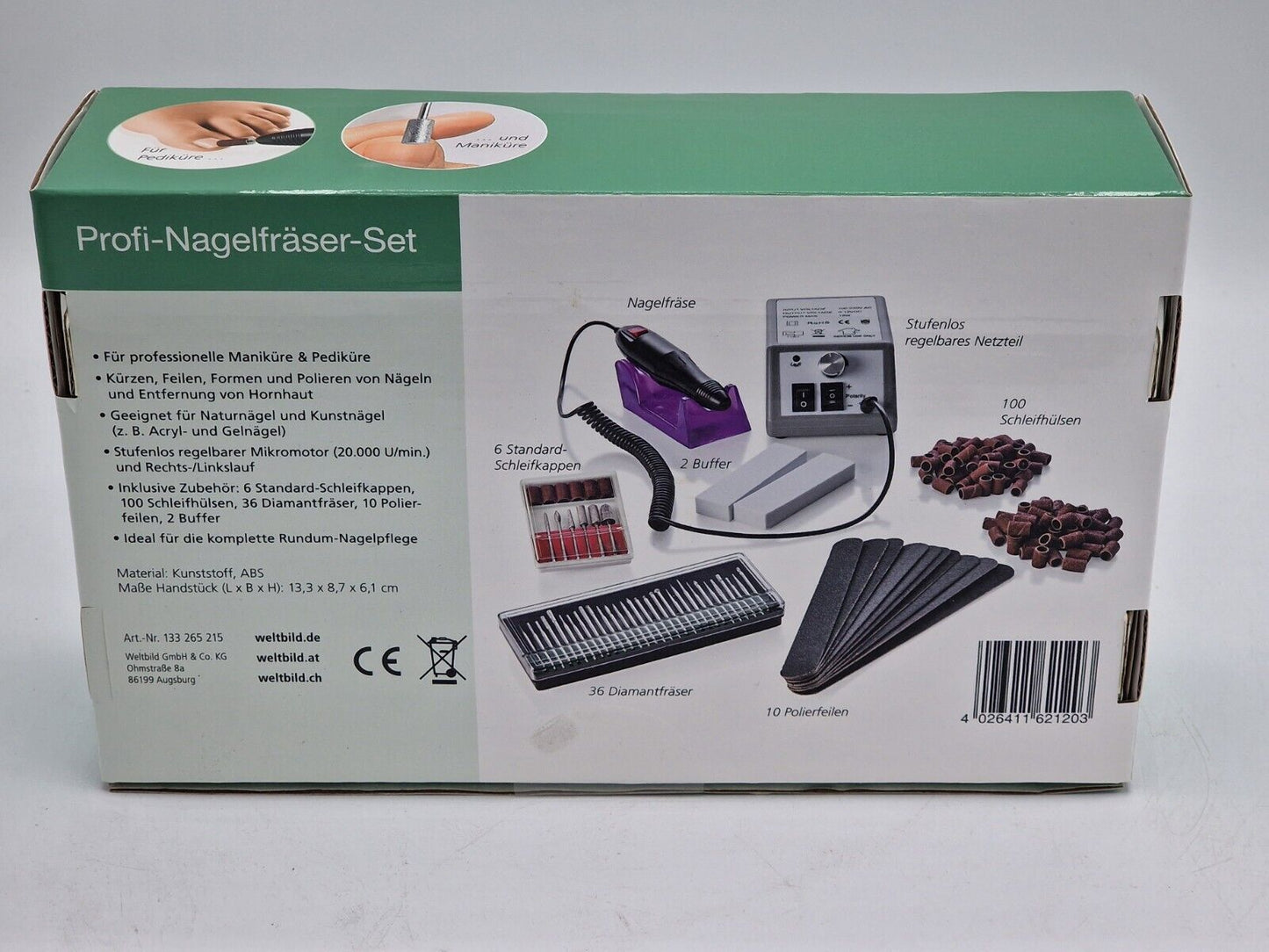 Orbisana Profi-Nagelfräser-Set, Pediküre, Maniküre