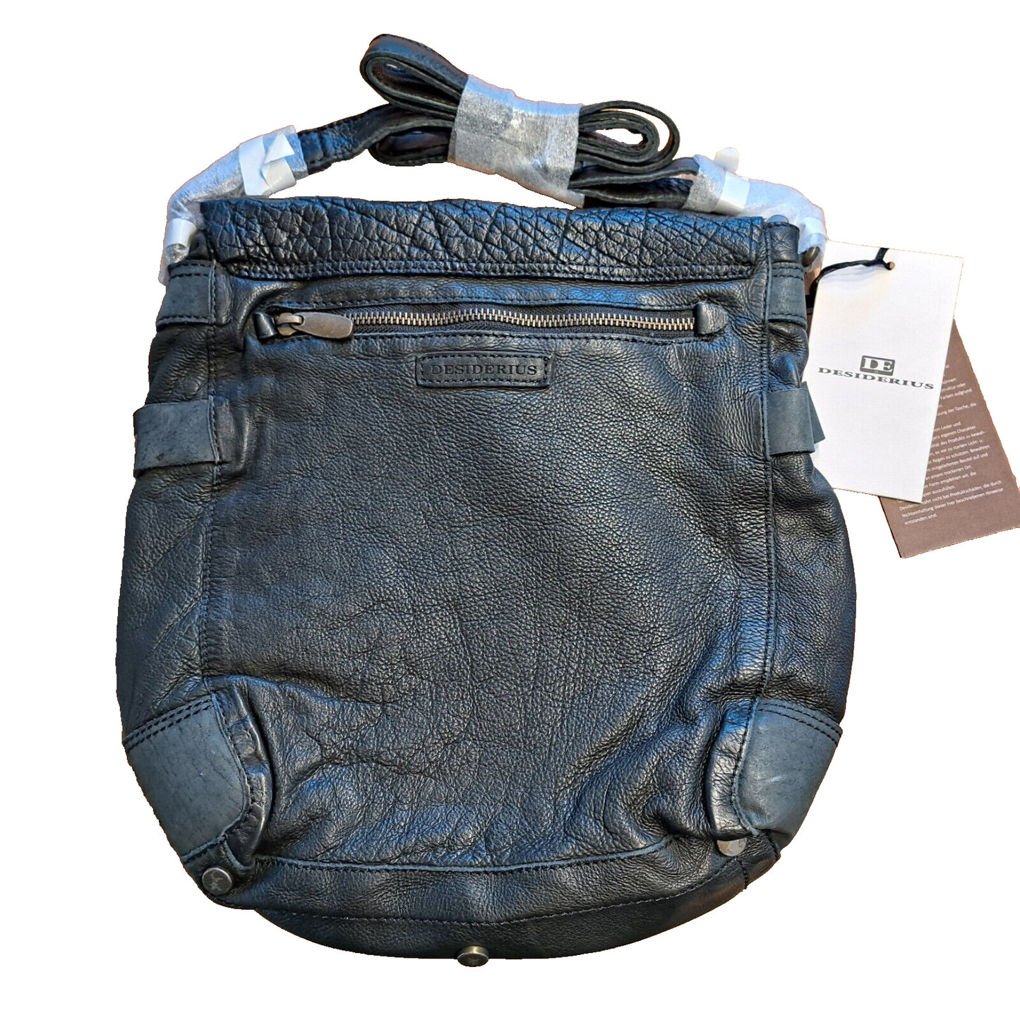 Desiderius Basic Cypress Schwarz Handtasche, Männertasche, Echtleder, UVP: 120€