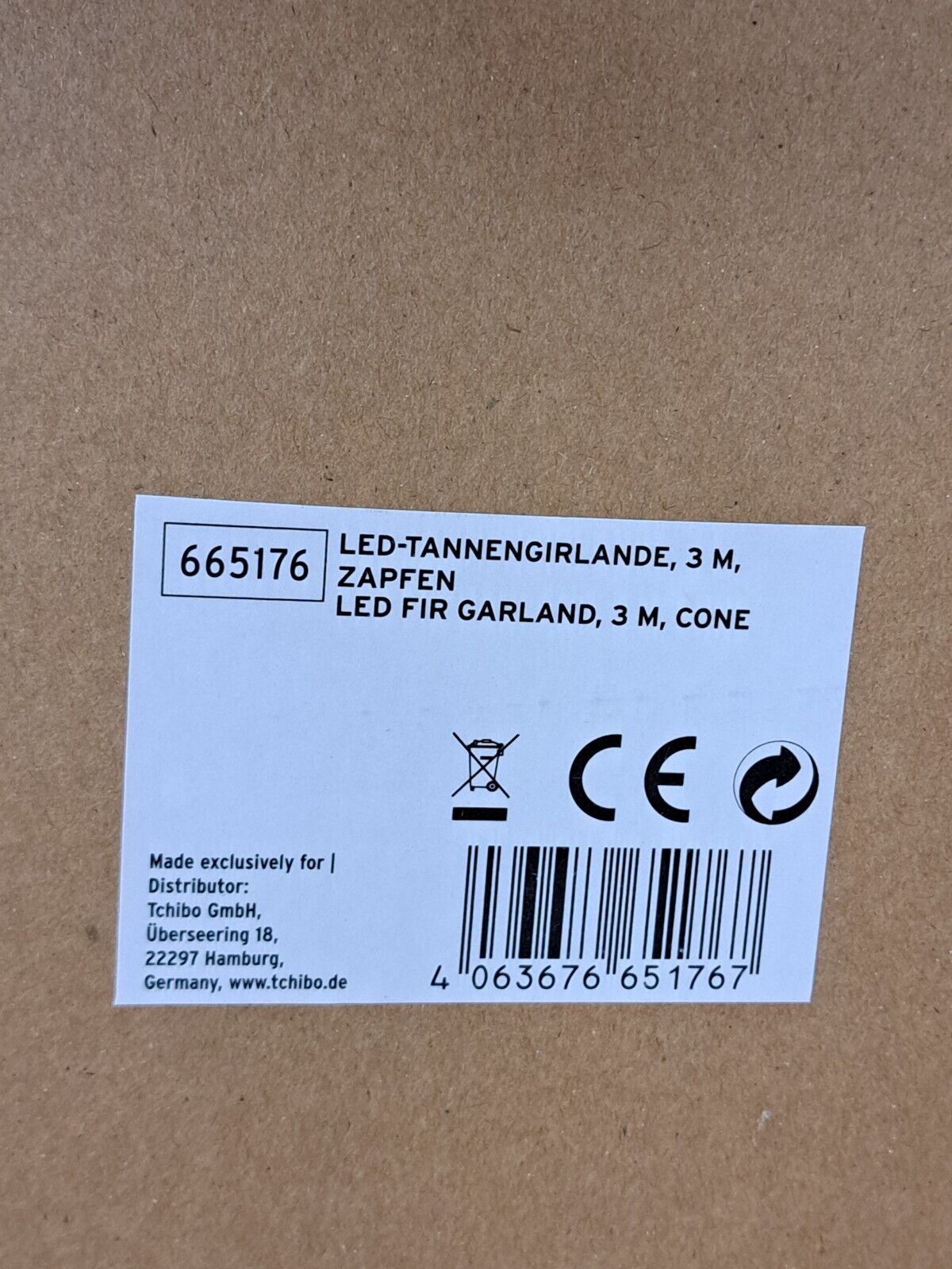 Tchibo LED-Tannengirlande 3 Meter, Zapfen