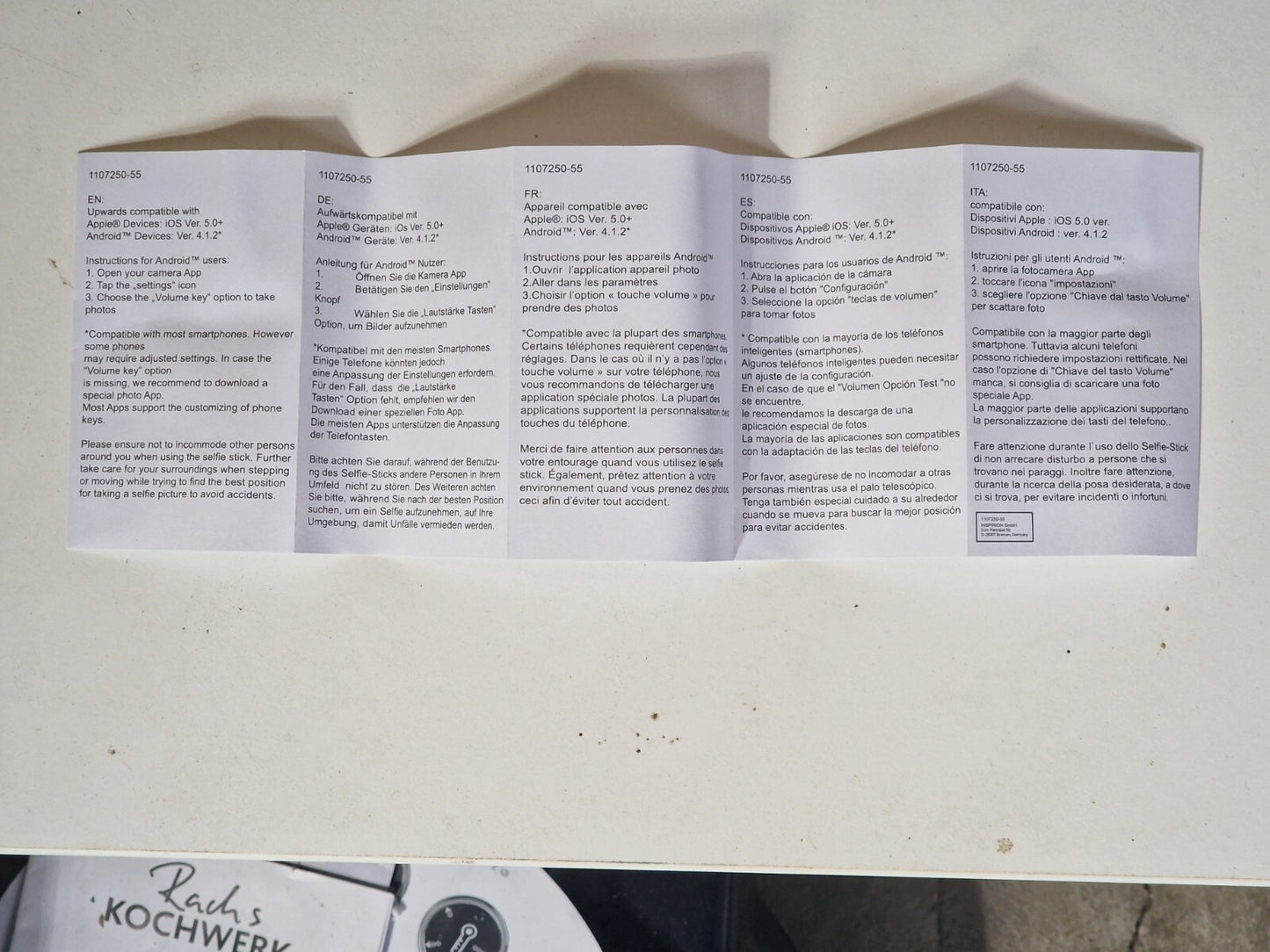 K-Mail Order, Selfie Stick IOS und Android