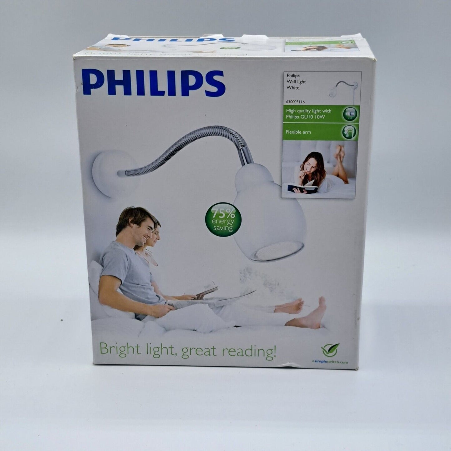 Philips Wall Light White 630003116, Leselampe, Lampe