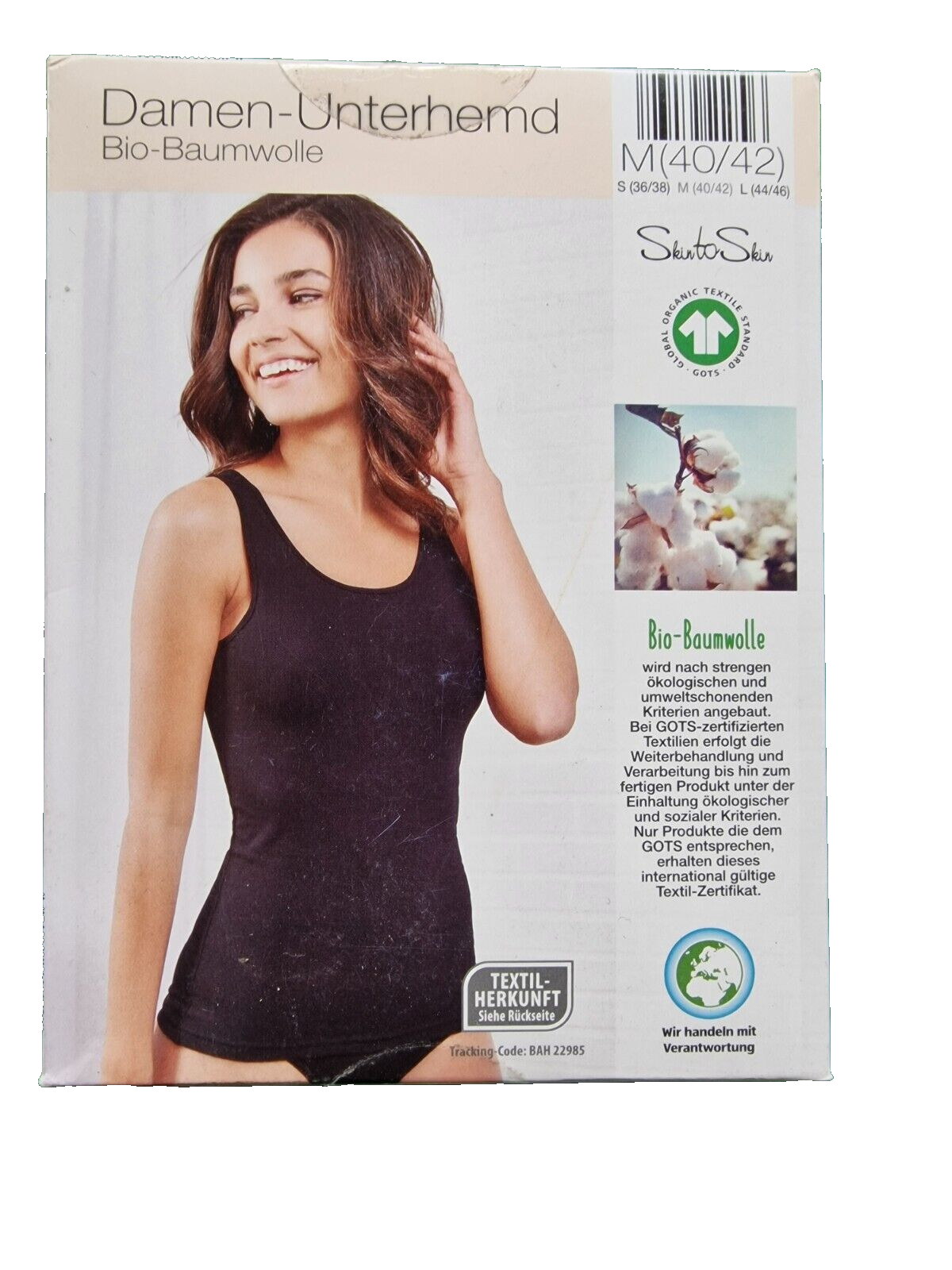 Skin to Skin, Damen-Unterhemd, M (40/42) Baumwolle