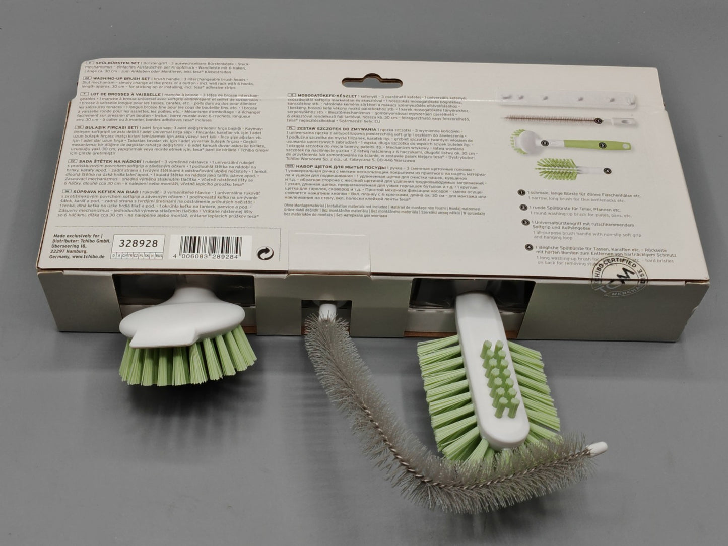 Tchibo Spülbürsten Set 1 Griff + 3 Bürstenköpfe inkl. Wandleiste Küche